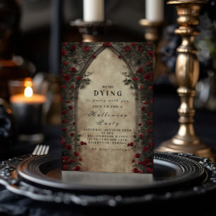 Invitación Catedral Rosa de Crimson Arch Gothic Soirée