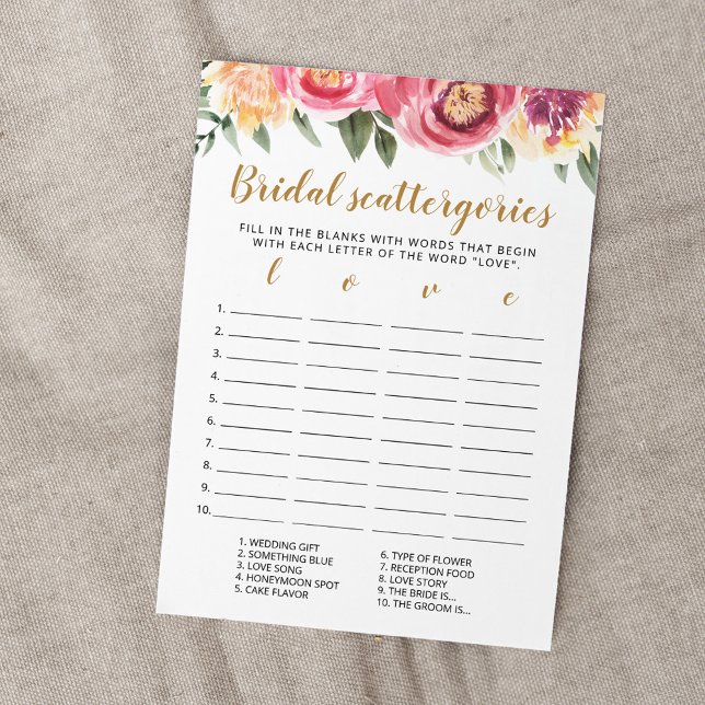 Invitación Categorías de Despedida de Soltera editable Tarjet (Subido por el creador)