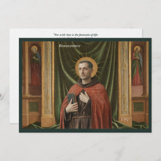 Invitación Catholic Art Holy Card | Saint Bonaventure