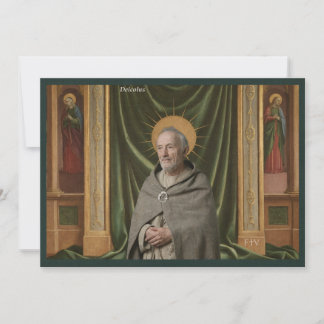 Invitación Catholic Art Holy Card | Saint Deicolus of Lure