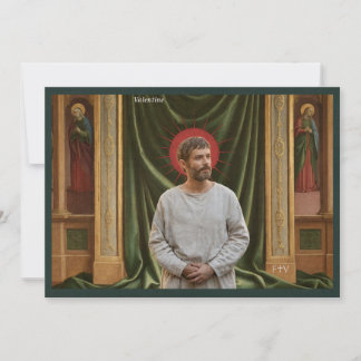 Invitación Catholic Art Holy Card | Saint Valentine of Rome