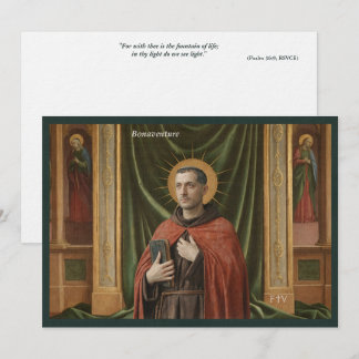 Invitación Catholic Art Postcard | Saint Bonaventure