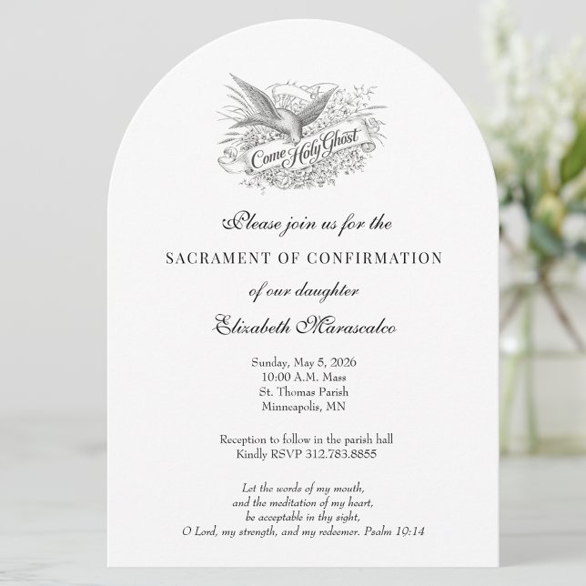 Invitación Catholic Elegant Sacrament of Confirmation (Subido por el creador)