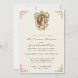 Invitación Catholic Wedding Heirloom Nuptial Mass 