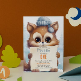 Invitación Cato lindo Personalizado de invierno fiesta de cum