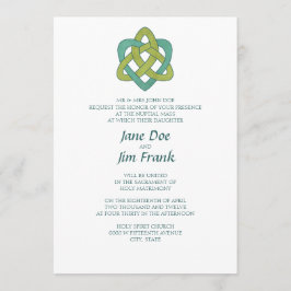 Invitación católica formal céltica de la boda