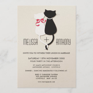 Invitación Cats graciosos, novia casada invitada