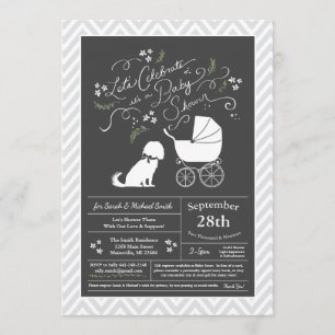 Invitación Cavalier King Charles Spaniel Dog Baby Shower