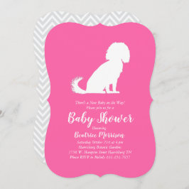 Invitación Cavalier King Charles Spaniel Perro Chica de Baby 