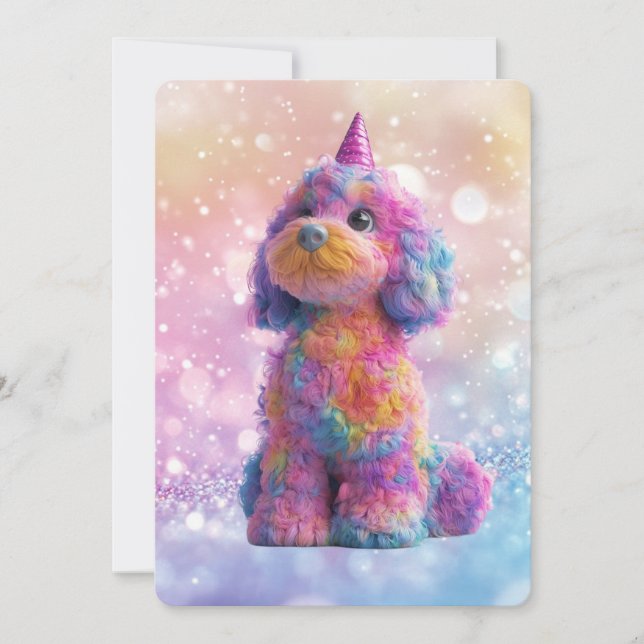 Invitación Cavapoo Cavoodle Birthday (Anverso)