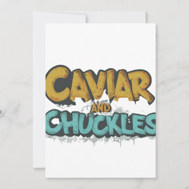Invitación Caviar y Chuckles" (Anverso)