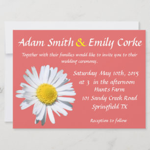 Invitación Cayenne Daisy Wedding Invitation