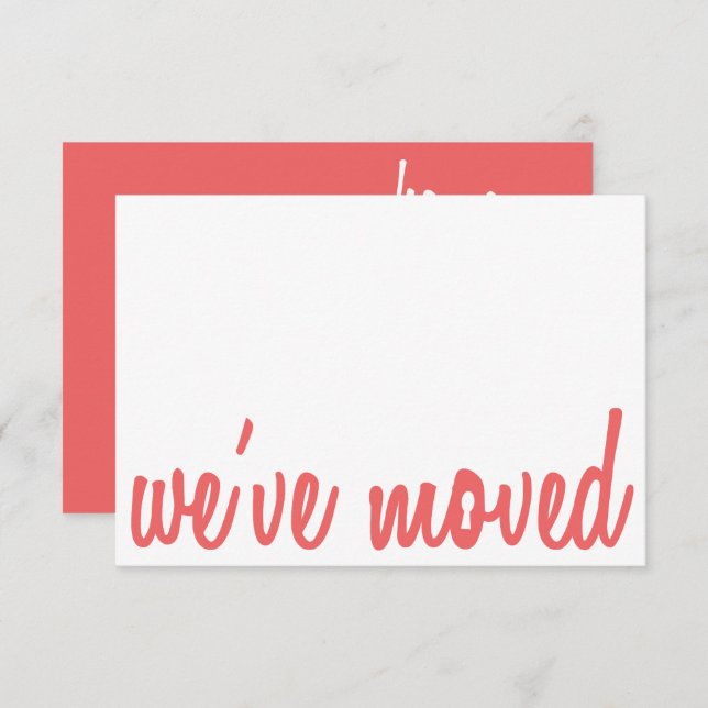 Invitación Cayenne & White Hemos Mudado Invito al Calentamien (Anverso / Reverso)