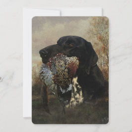 Invitación Caza de faisanes con tapiz al descubierto alemán