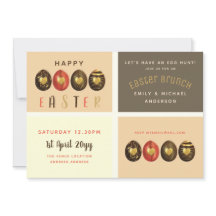 Caza de huevos de bronce de chocolate con oro de o