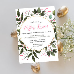 Invitación Caza de huevos de brunch de brunch redondeada con