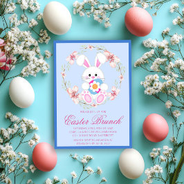 Invitación Caza de huevos de Brunch de Pascua moderna en acua