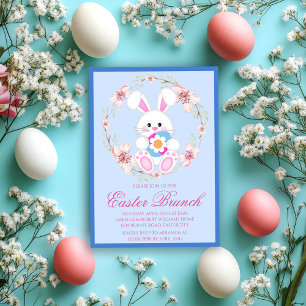 Invitación Caza de huevos de Brunch de Pascua moderna en acua