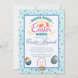 Invitación Caza de huevos de Brunch de Pascua moderna en acua