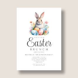 Invitación Caza De Huevos De Conejo Y Brunch De Pascua