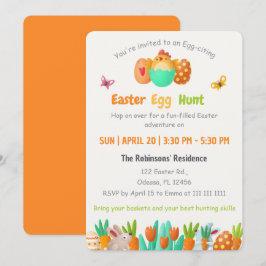 Invitación Caza de huevos de Pascua
