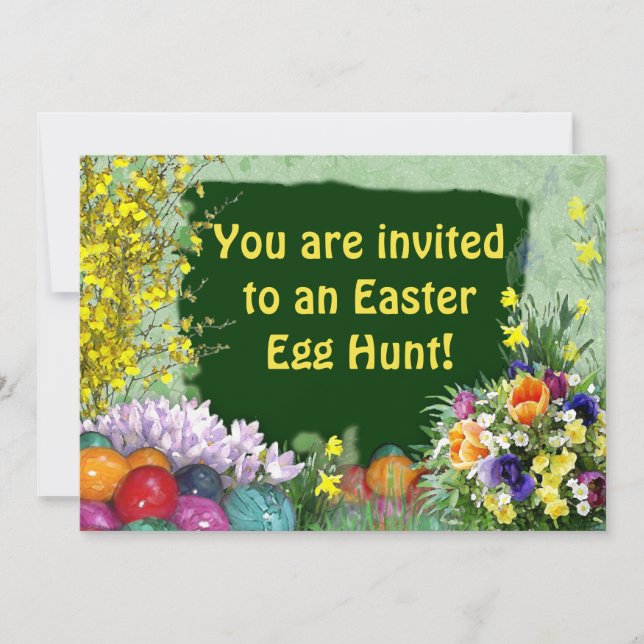 Invitación Caza de huevos de Pascua (Anverso)