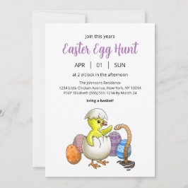 Invitación Caza de huevos de Pascua