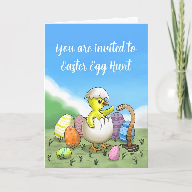 Invitación Caza de huevos de Pascua (Anverso)