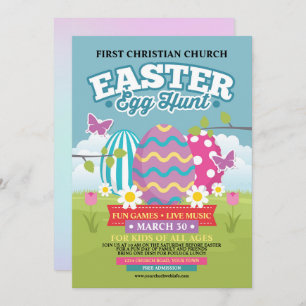 Invitación Caza de huevos de Pascua
