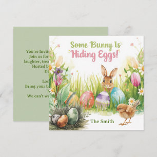 Invitación Caza de huevos de Pascua