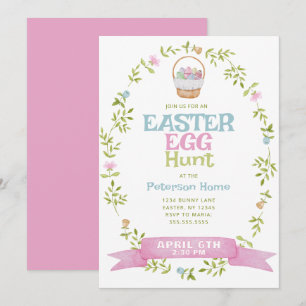 Invitación Caza de huevos de Pascua
