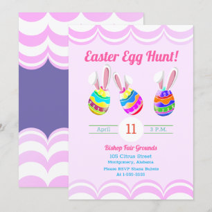 Invitación Caza de huevos de Pascua