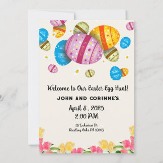 Invitación Caza de Huevos de Pascua Brunch Bunny