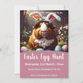 Invitación Caza de huevos de pascua de Guinea