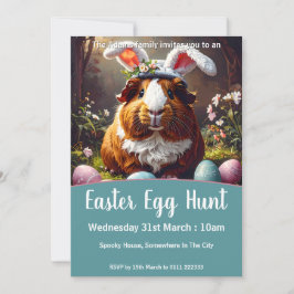 Invitación Caza de huevos de pascua de Guinea