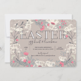 Invitación Caza de huevos de pascua en el jardín de bonito e 