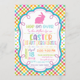 Invitación Caza de huevos de Pascua Extravaganza Fiesta Bunny