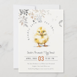 Invitación Caza de huevos de Pascua florales sonrojados de gr