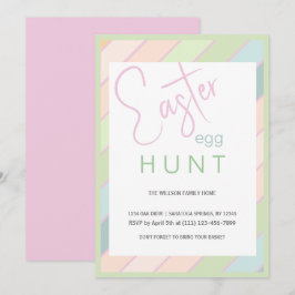 Invitación Caza de Huevos de Pascua Helado Cremoso Fiesta