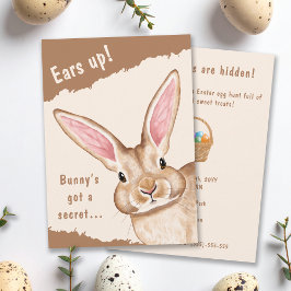 Invitación Caza de Huevos de Pascua para Niños con Grandes Or