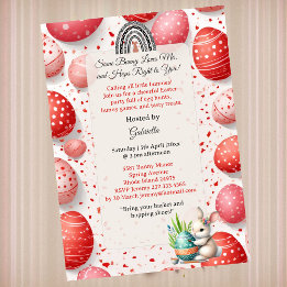 Invitación Caza de Huevos de Pascua para Niños Pequeños Prima