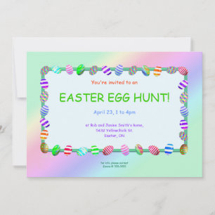Invitación Caza de Huevos de Pascua Pintados