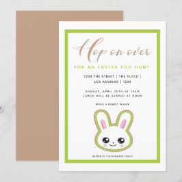 Invitación Caza De Huevos De Pascua Sobre Bunny Personalizado