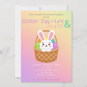 Invitación Caza de Huevos de Pascua y Brunch