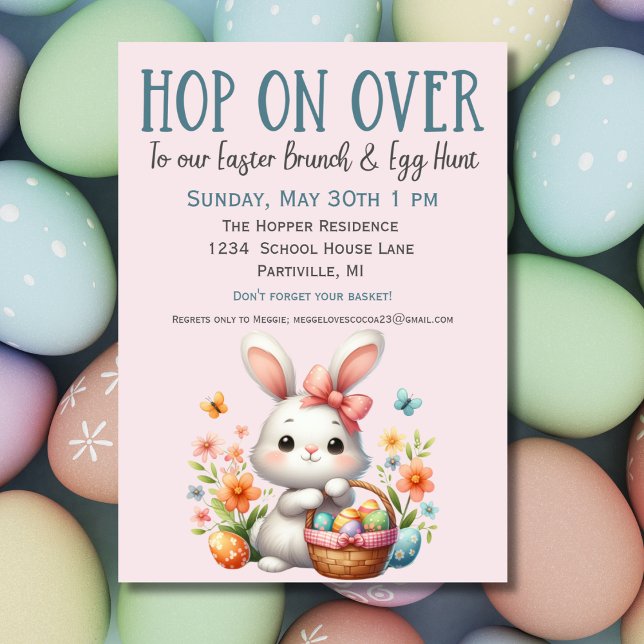 Invitación Caza de huevos y brunch de pascua (Subido por el creador)