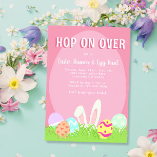 Invitación Caza de huevos y brunch de Pascua