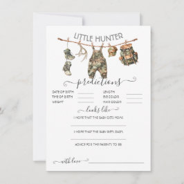 Invitación Caza de la línea de ropa de camo juego de predicci