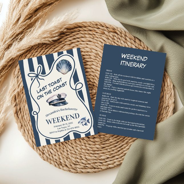 Invitación Caza de rayas náuticas y soltera Gorra (Subido por el creador)