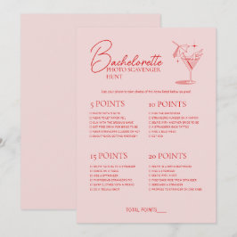 Invitación Caza de scavenger de Bachelorette Retro Cocktail