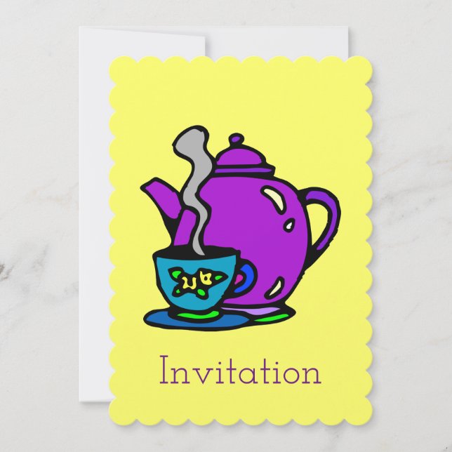 Invitación Caza de té y café (Anverso)